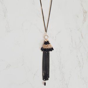 Vacay Vibes  black and Gold Necklace